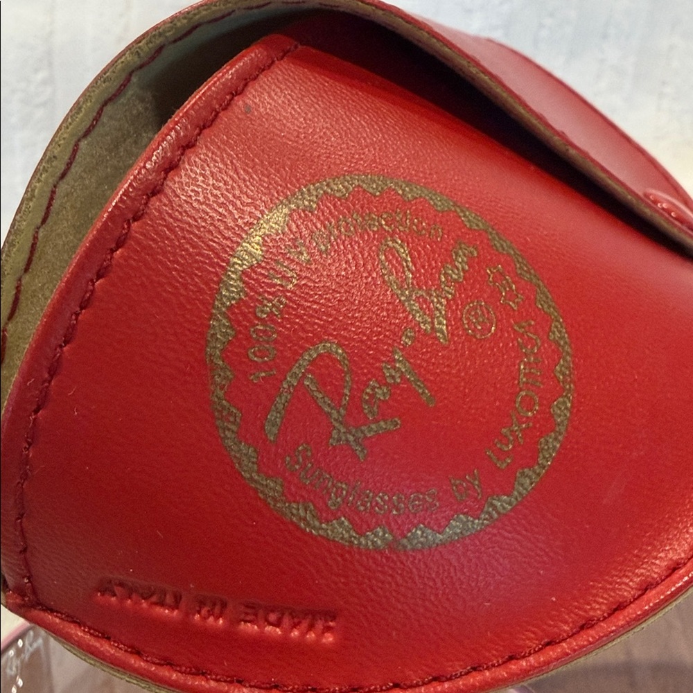 Ray-Ban Pink Frame Sunglasses with Red Case - Picture 13 of 13